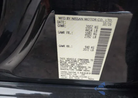 2017 Nissan Altima 3.5 Sl from USA, damaged, VIN 1N4BL3AP2HC136689